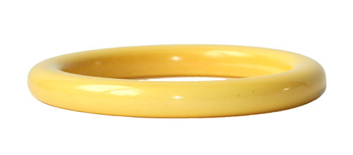 Vanilla yellow bakelite bangle