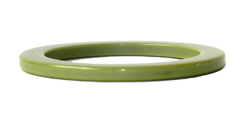 Flat green bakelite bangle