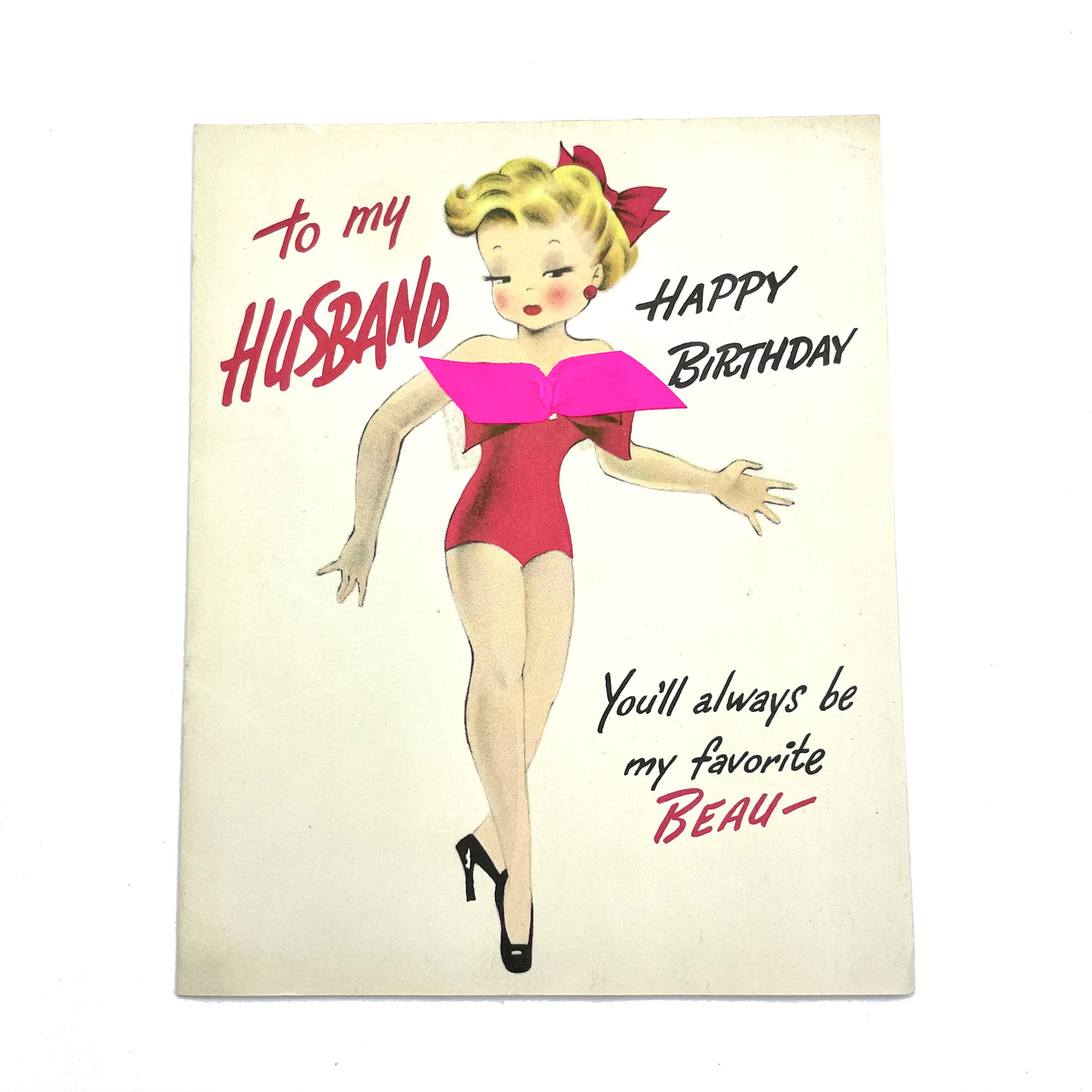 vintage husband birthday card