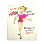vintage Fluorescent Flo birthday card