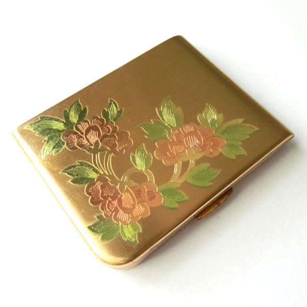 1950's floral compact