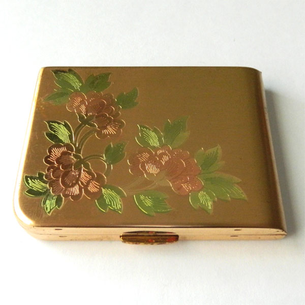 1950's floral compact
