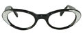 1960's black cat eye eyeglass frames