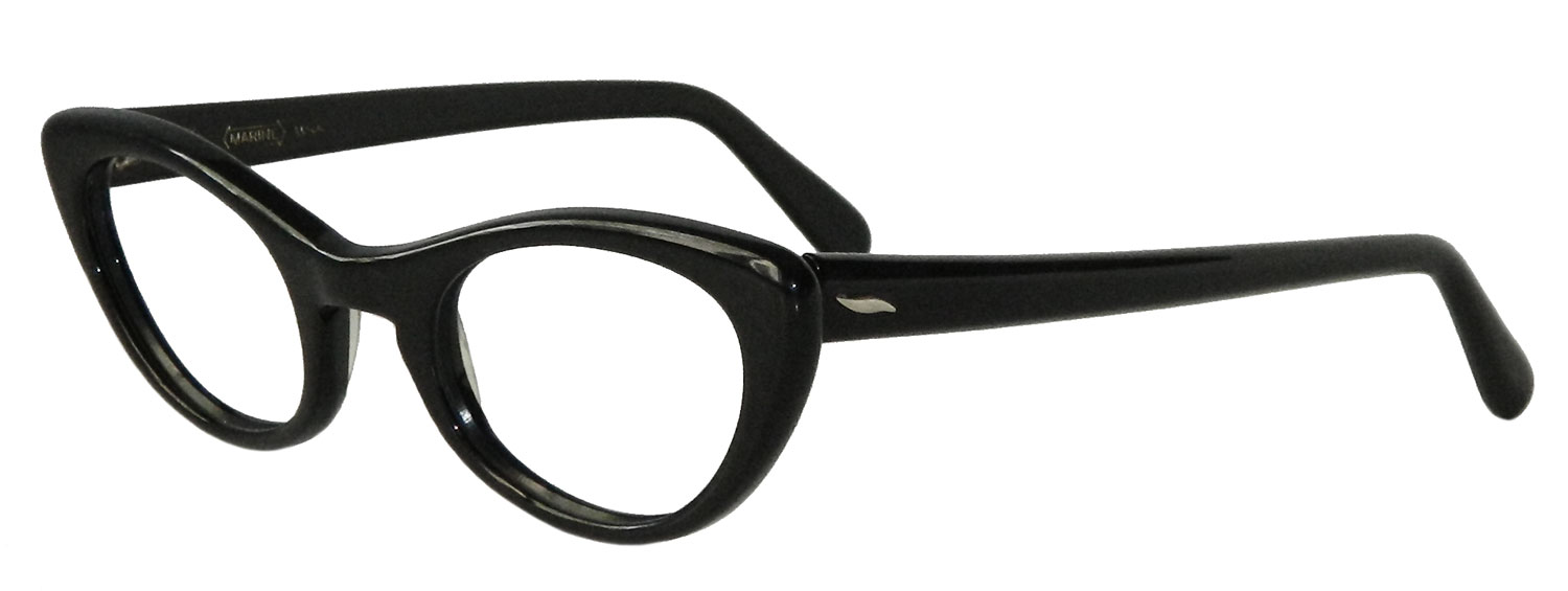 Vintage 1950's studded cat eye eyeglasses