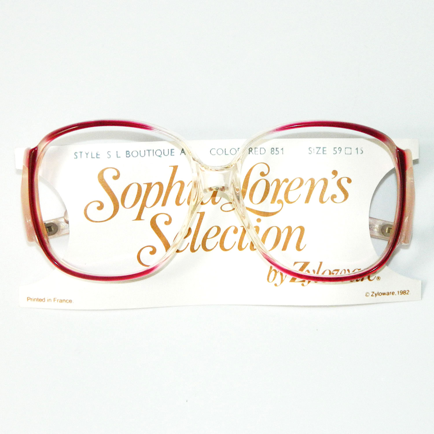 1980s pink Sofia Loren eyeglass frames