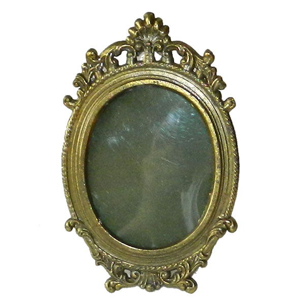 Antique brass picture frame