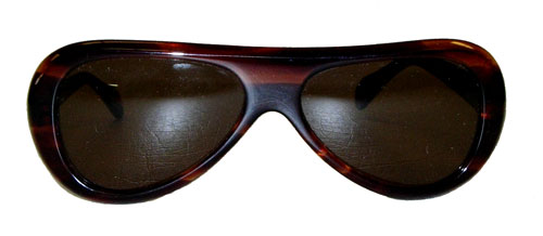 Vintage 1970's amber aviator sunglasses