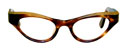 1950s amber cat eye eyeglasses