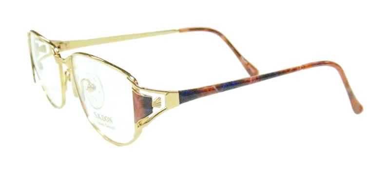 1980s gold metal wire eyeglass frames