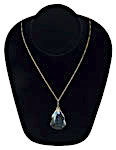 Art deco crystal pendant necklace