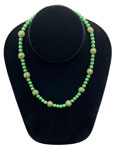 green rose beaded necklace