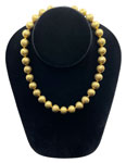 gold tone beaded necklace