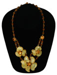 vintage flower rhinestone flower necklace