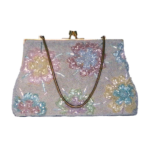 Vintage multi color beaded purse