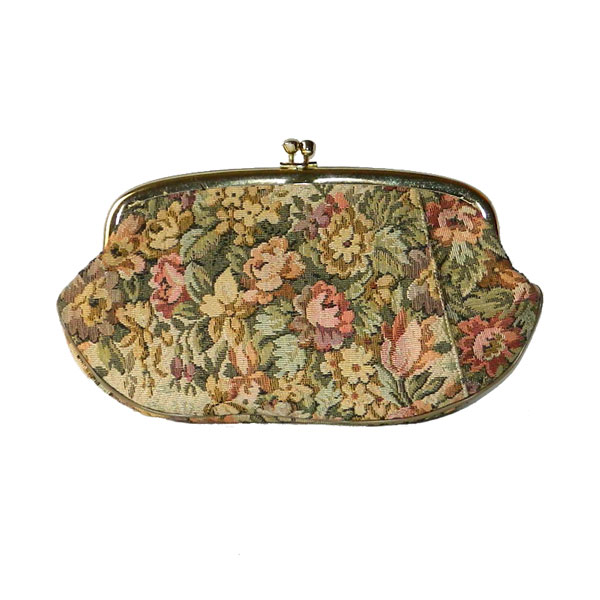 Vintage tapestry convertable clutch