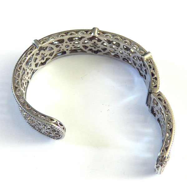 Sterling silver Judith Ripka cuff bracelet