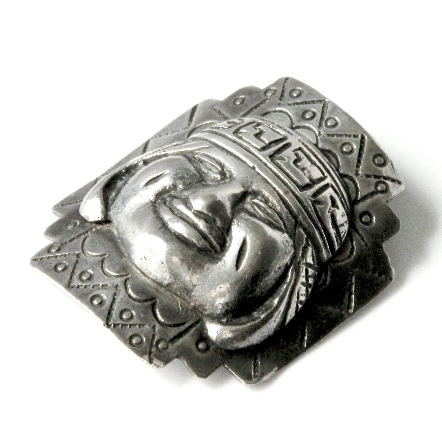 Peru silver brooch