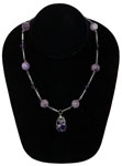 Sterling silver amethyst pendant necklace