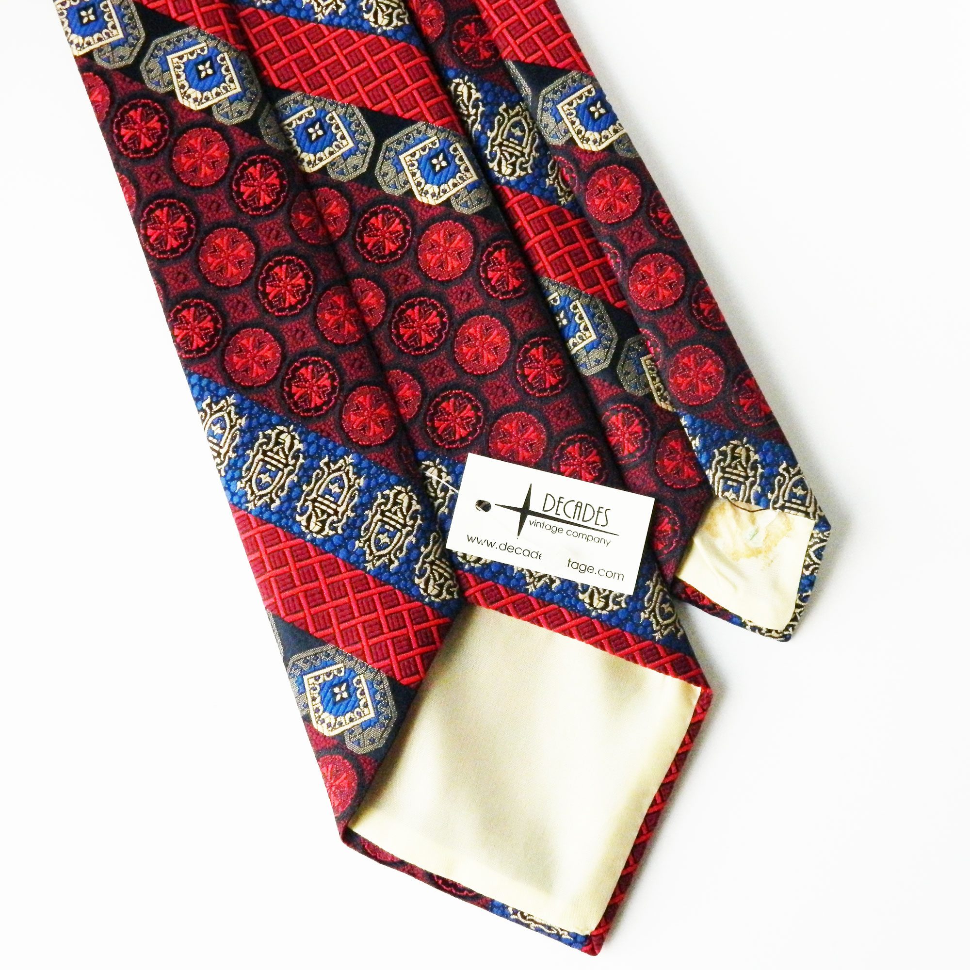 1970s red white and blue tie