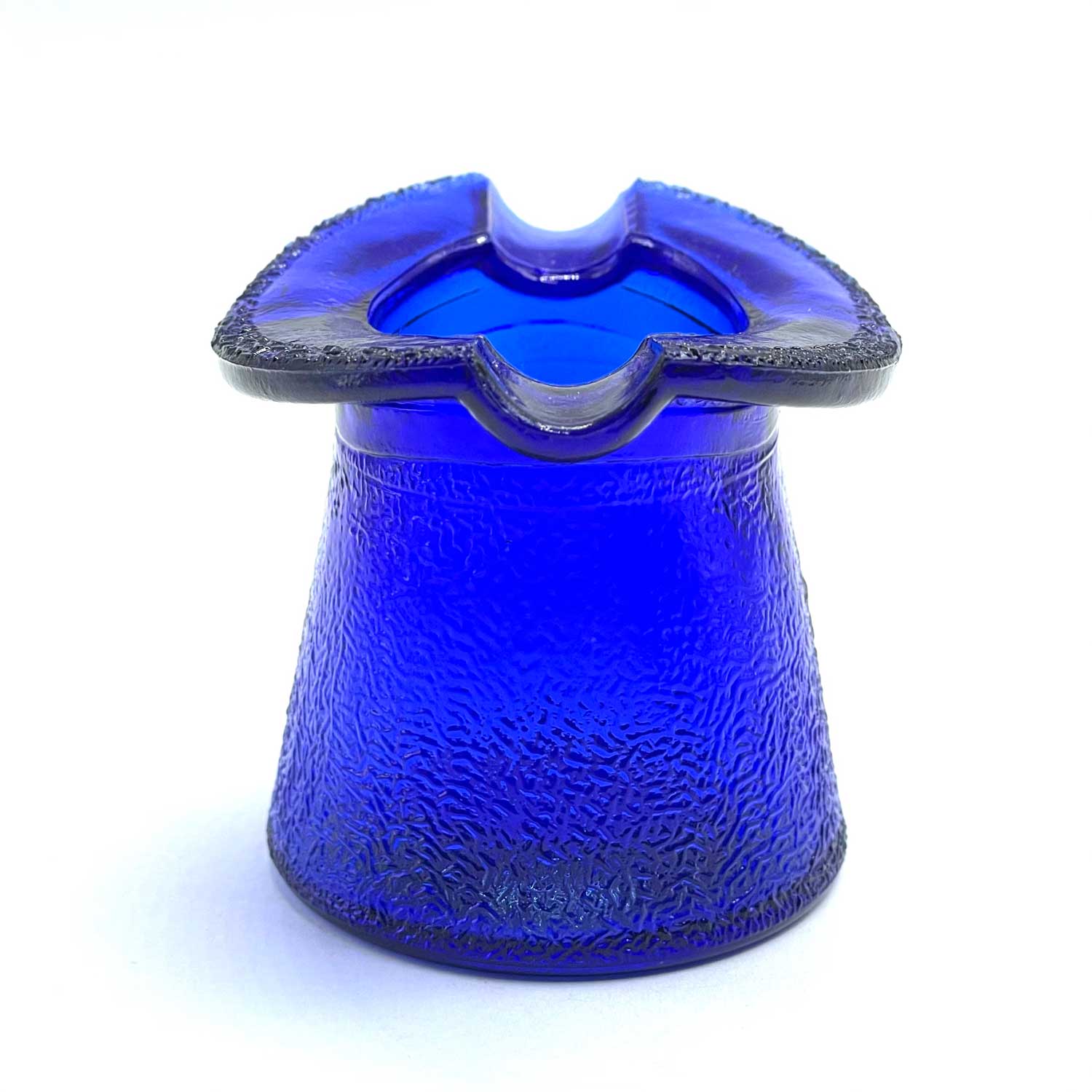 Cobalt blue glass ash tray