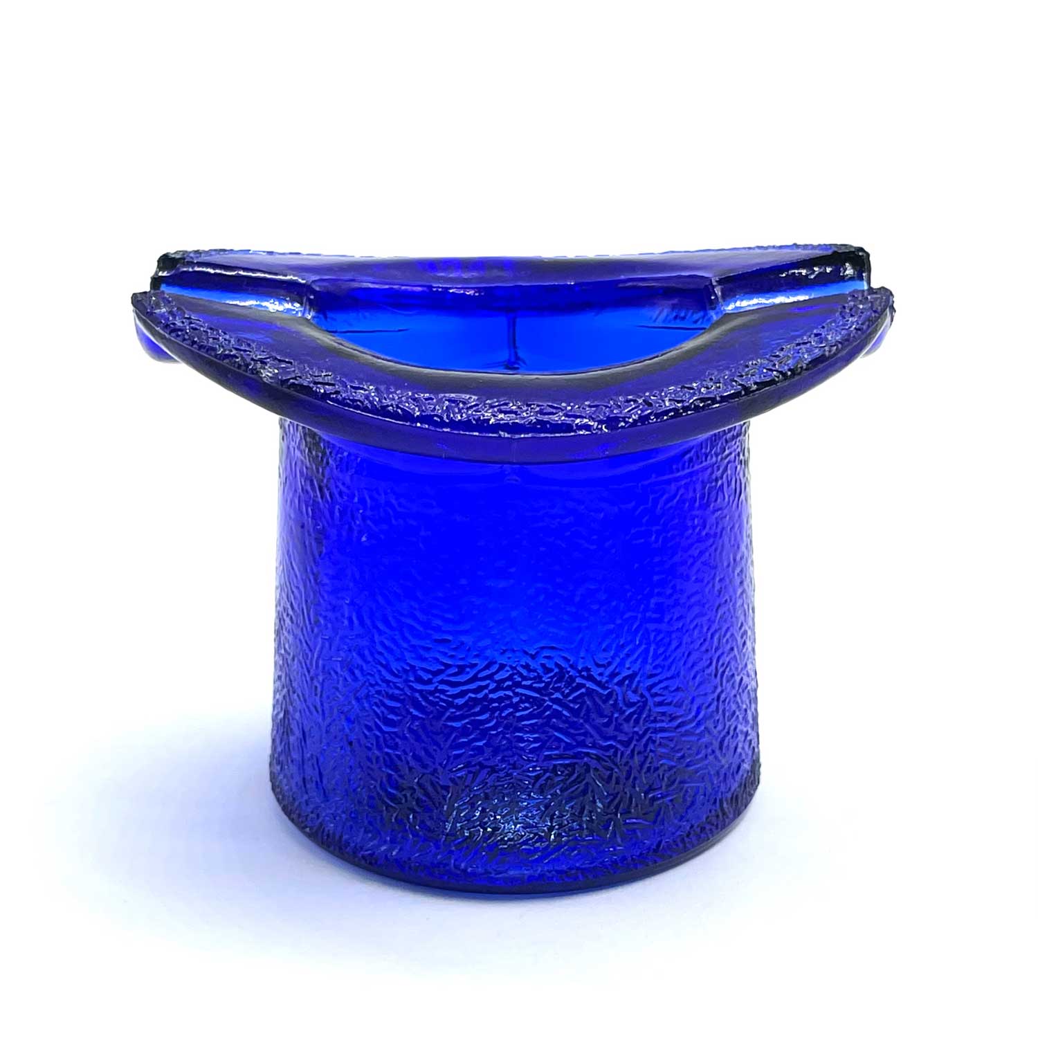 Cobalt blue glass ash tray