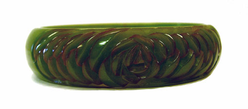 carved bakelite bangle bracelet