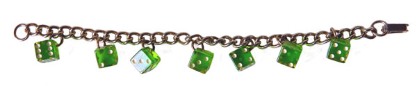 bakelite dice charm bracelet