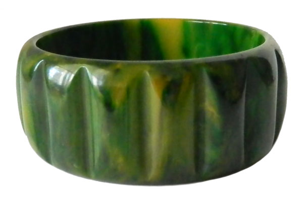 Carved bakelite bracelet