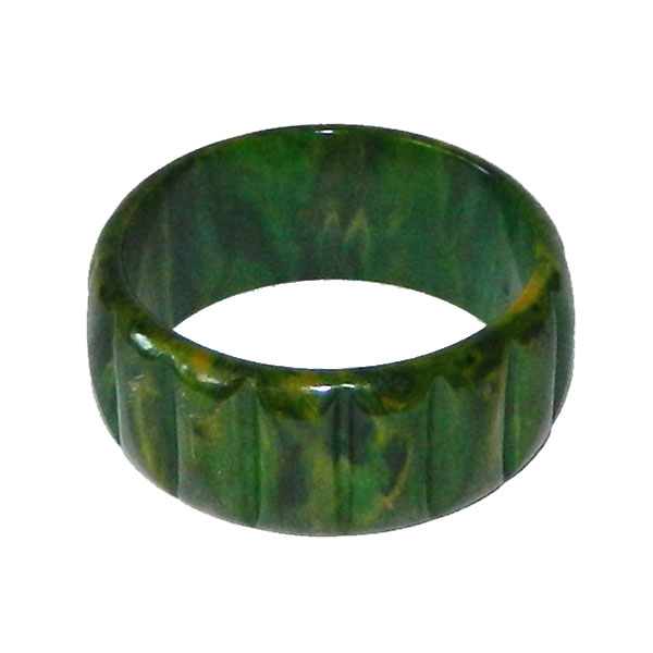 Carved bakelite bangle