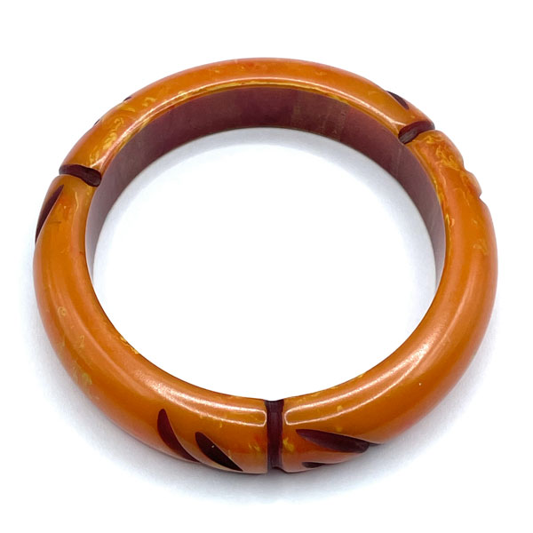 orange bakelite bangle