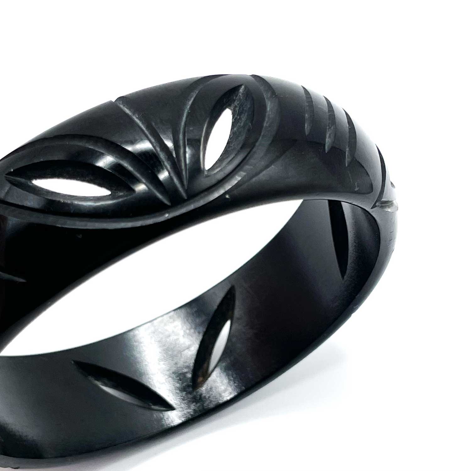 pierced bakelite bangle