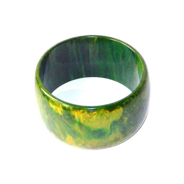 green bakelite bangle