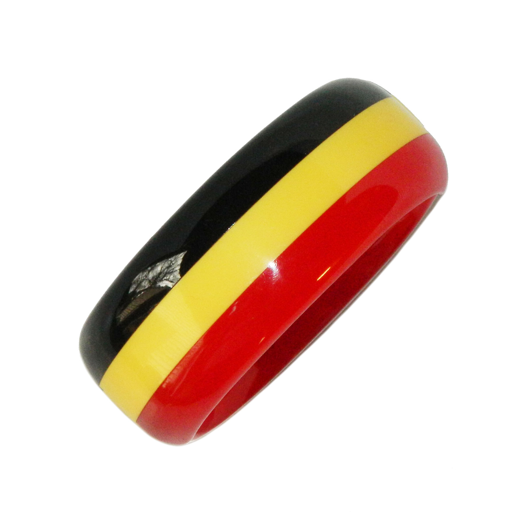 Three color bakelite clamper bracelet