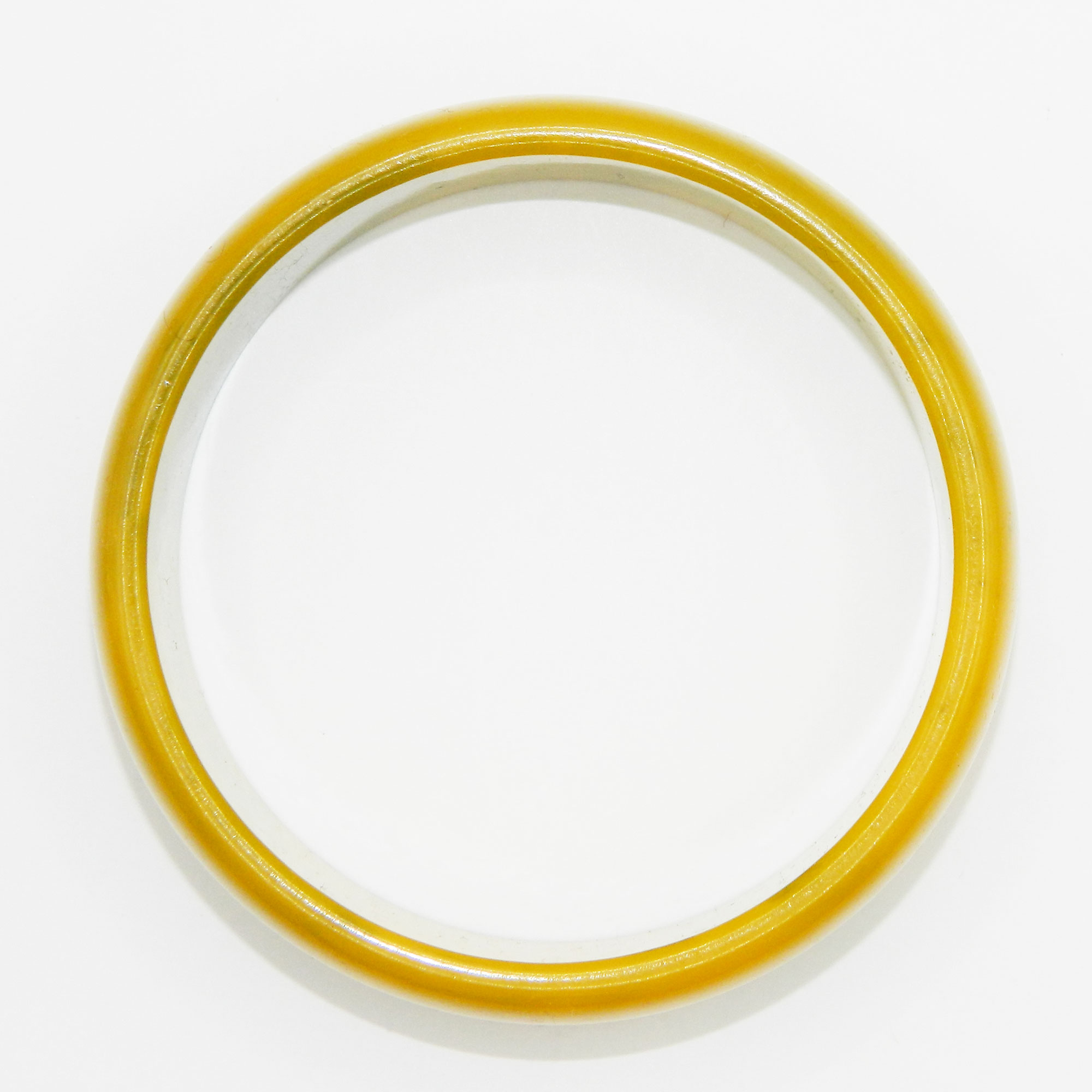 Marbled yellow bakelite bangle