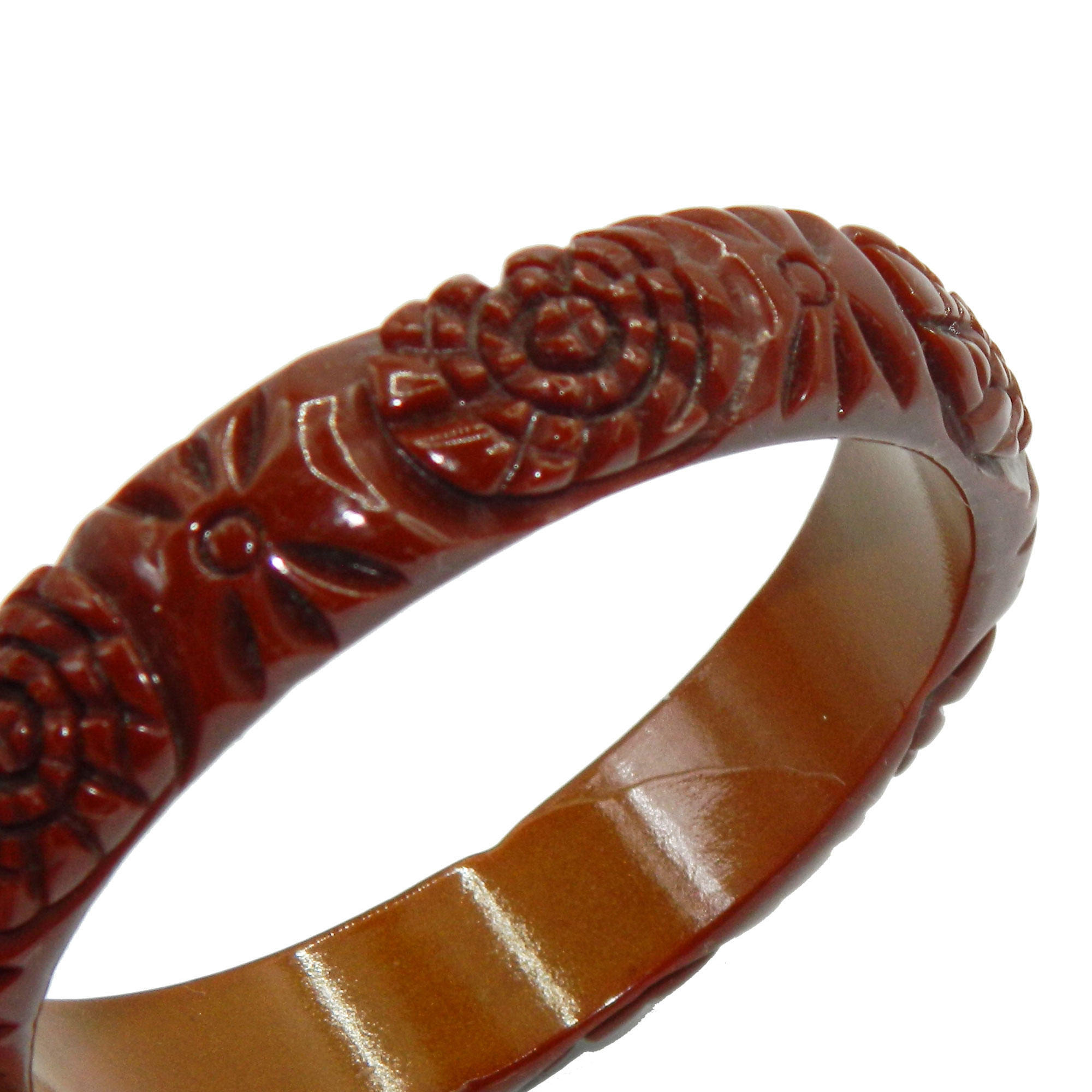 Floral bakelite bangle