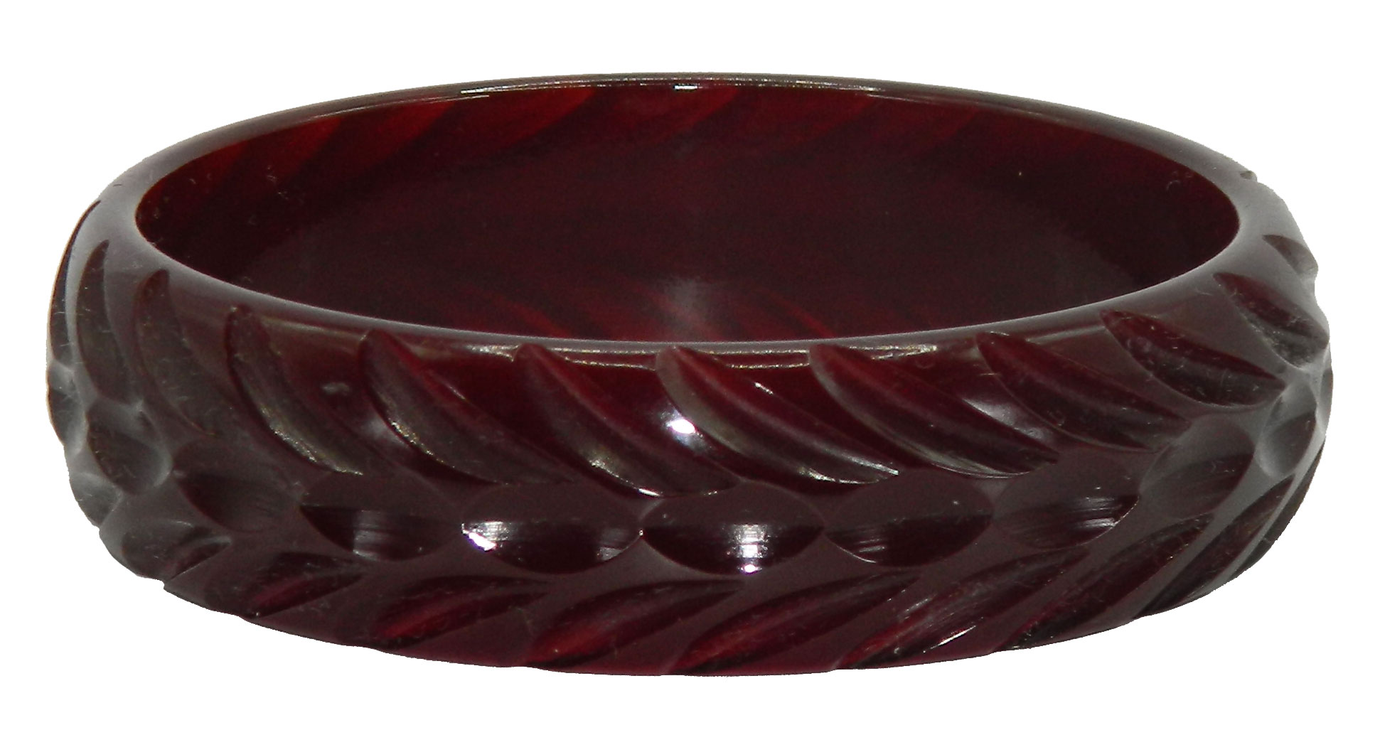 Carved bakelite bracelet