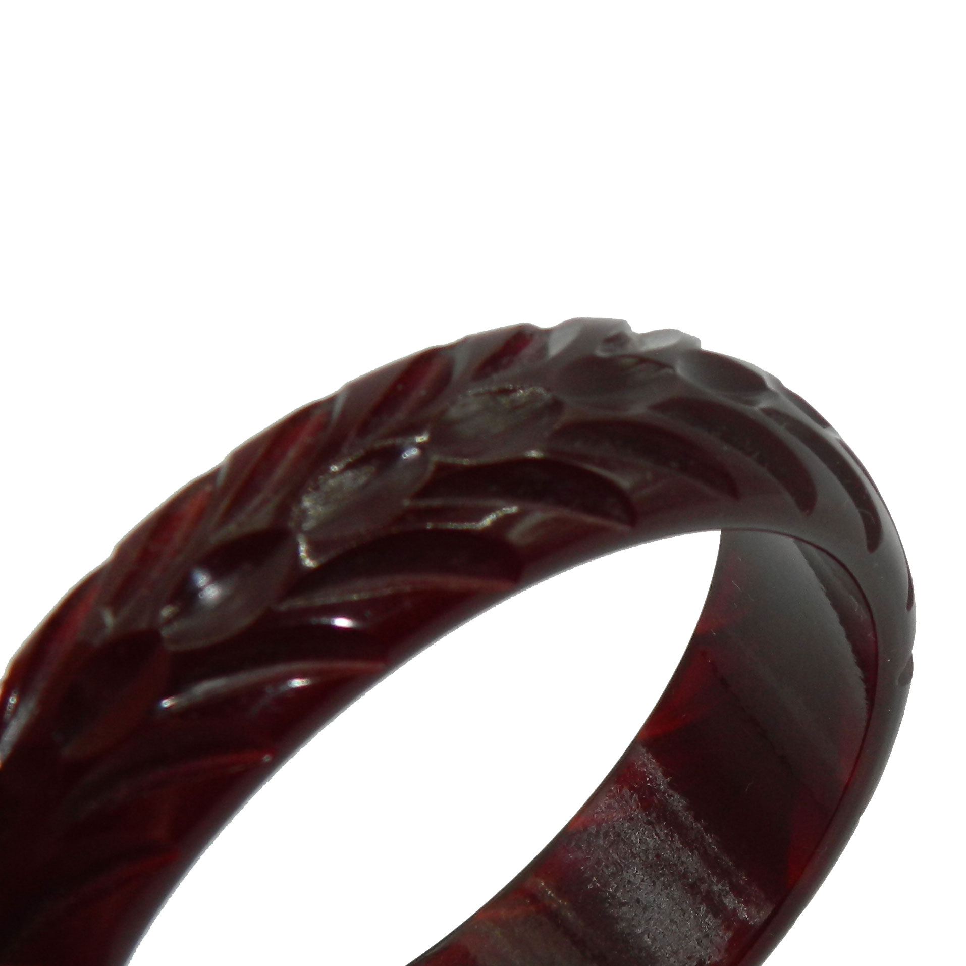 Carved bakelite bracelet