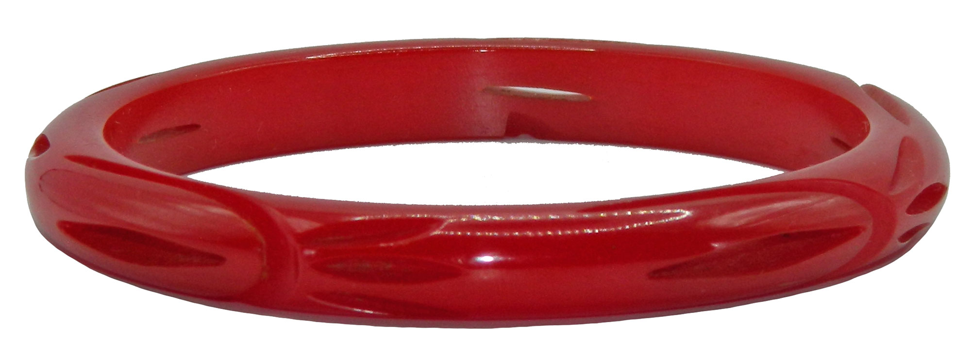 Carved bakelite bracelet