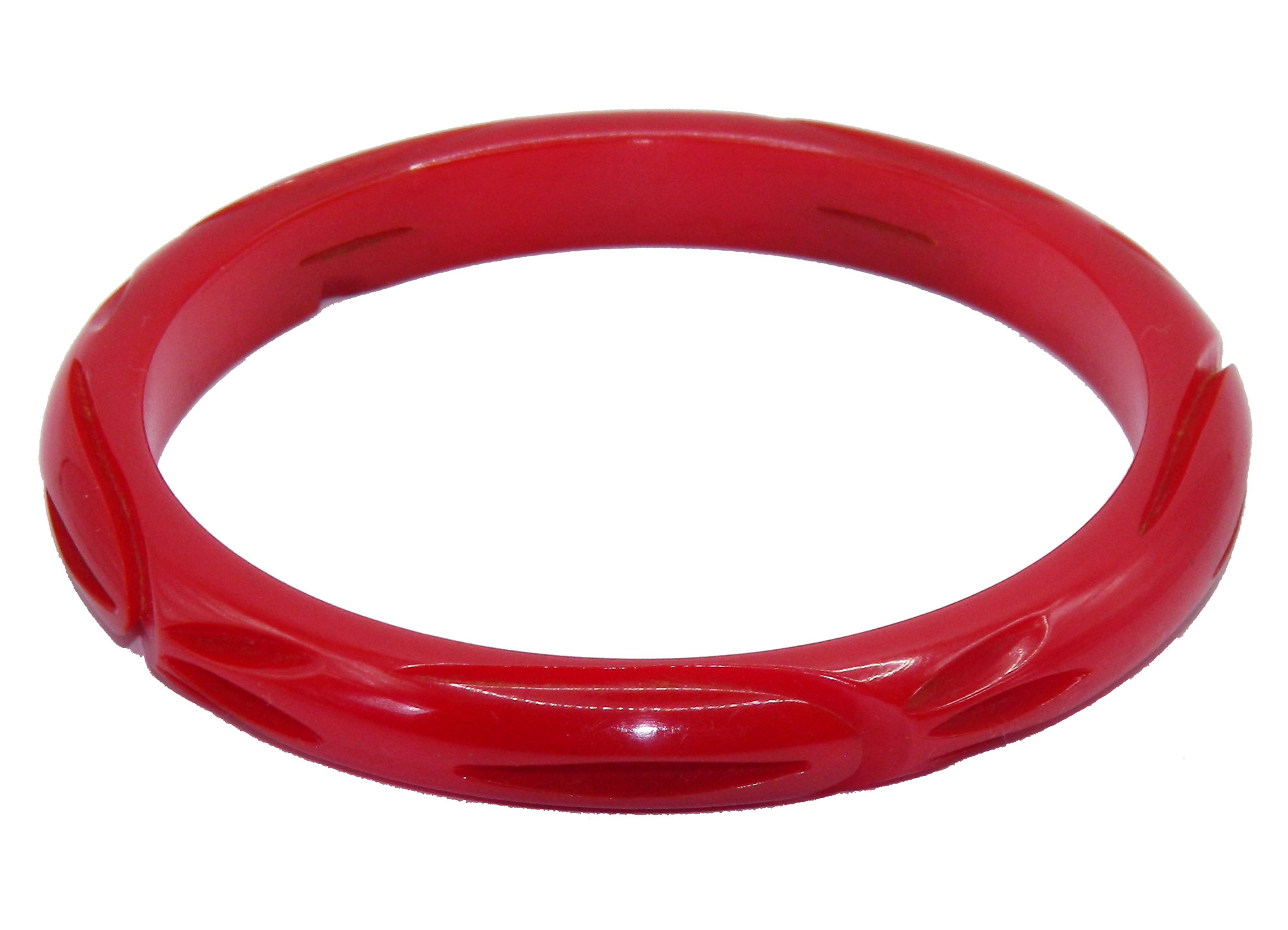 Carved bakelite bangle