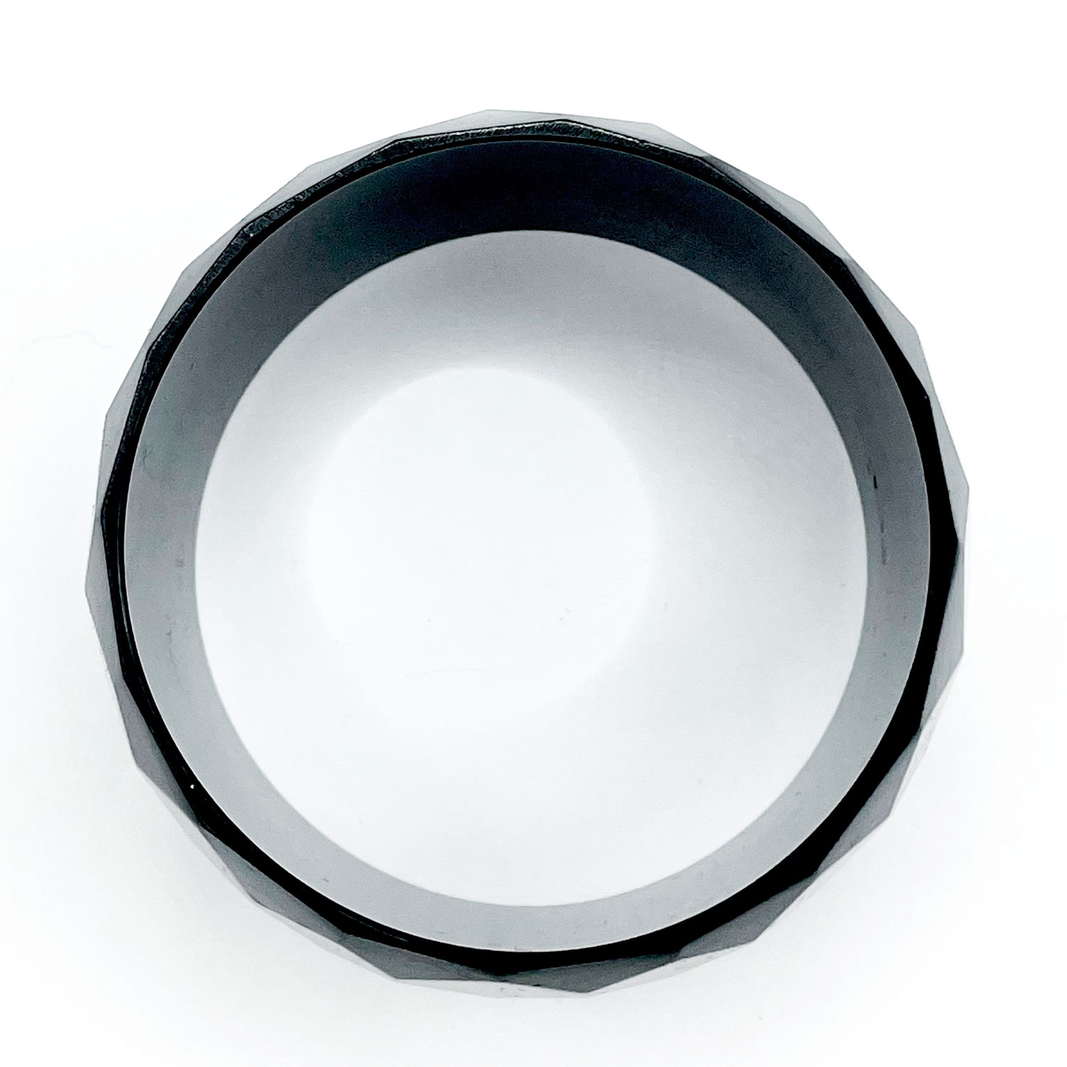 Faceted black bakelite bangle