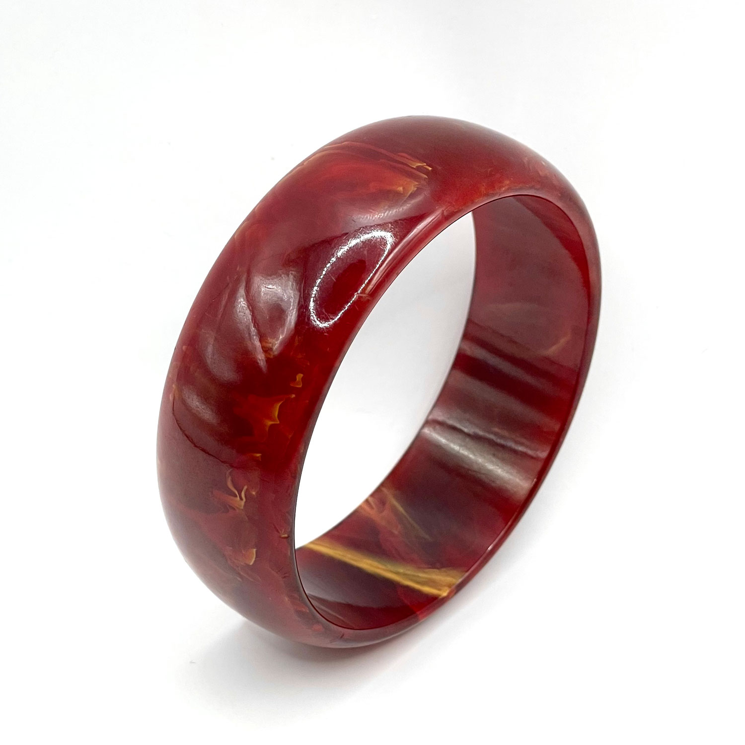 Cinnamon swirl bakelite bangle