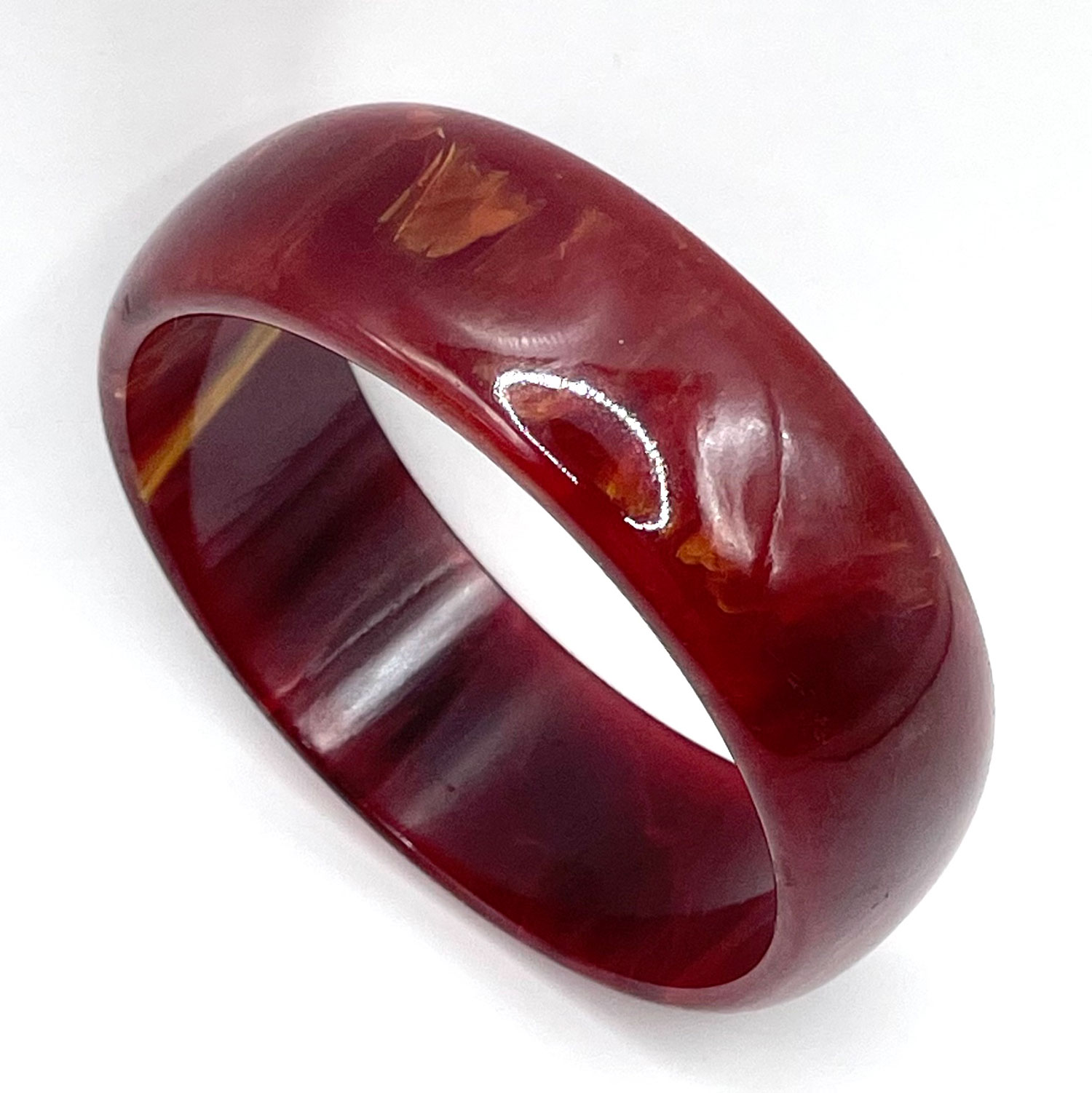 Cinnamon swirl bakelite bangle