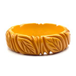 Deeply carved bakelite bangle