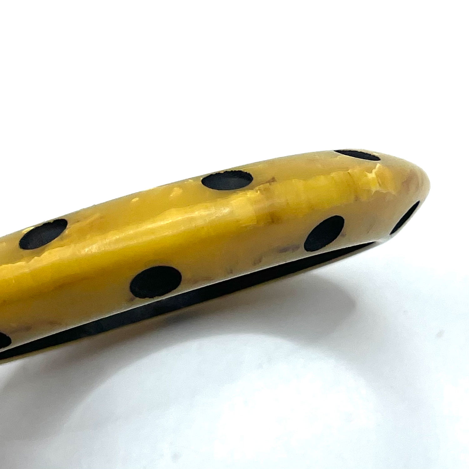 Polka dot bakelite bangle bracelet