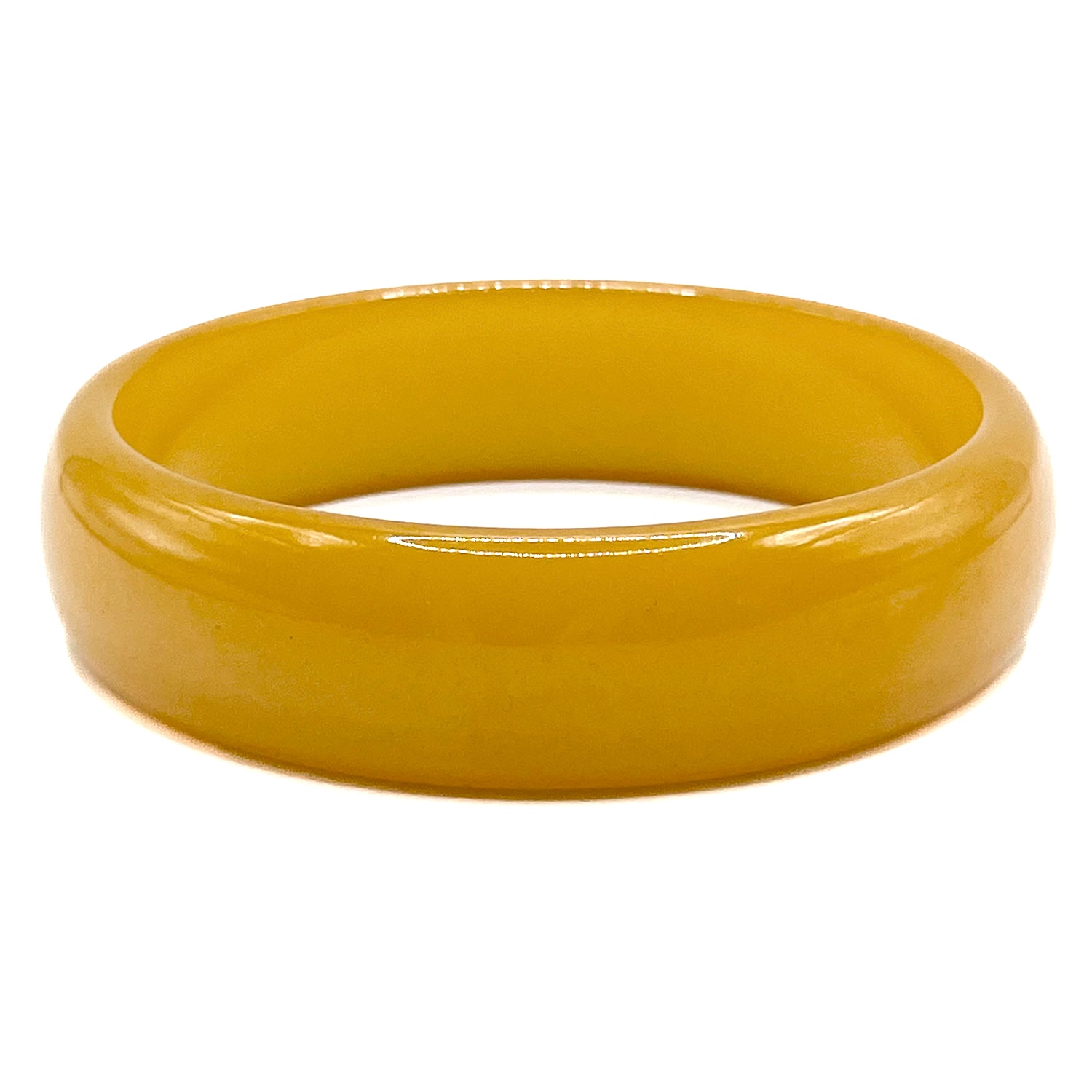 Yellow bakelite bangle