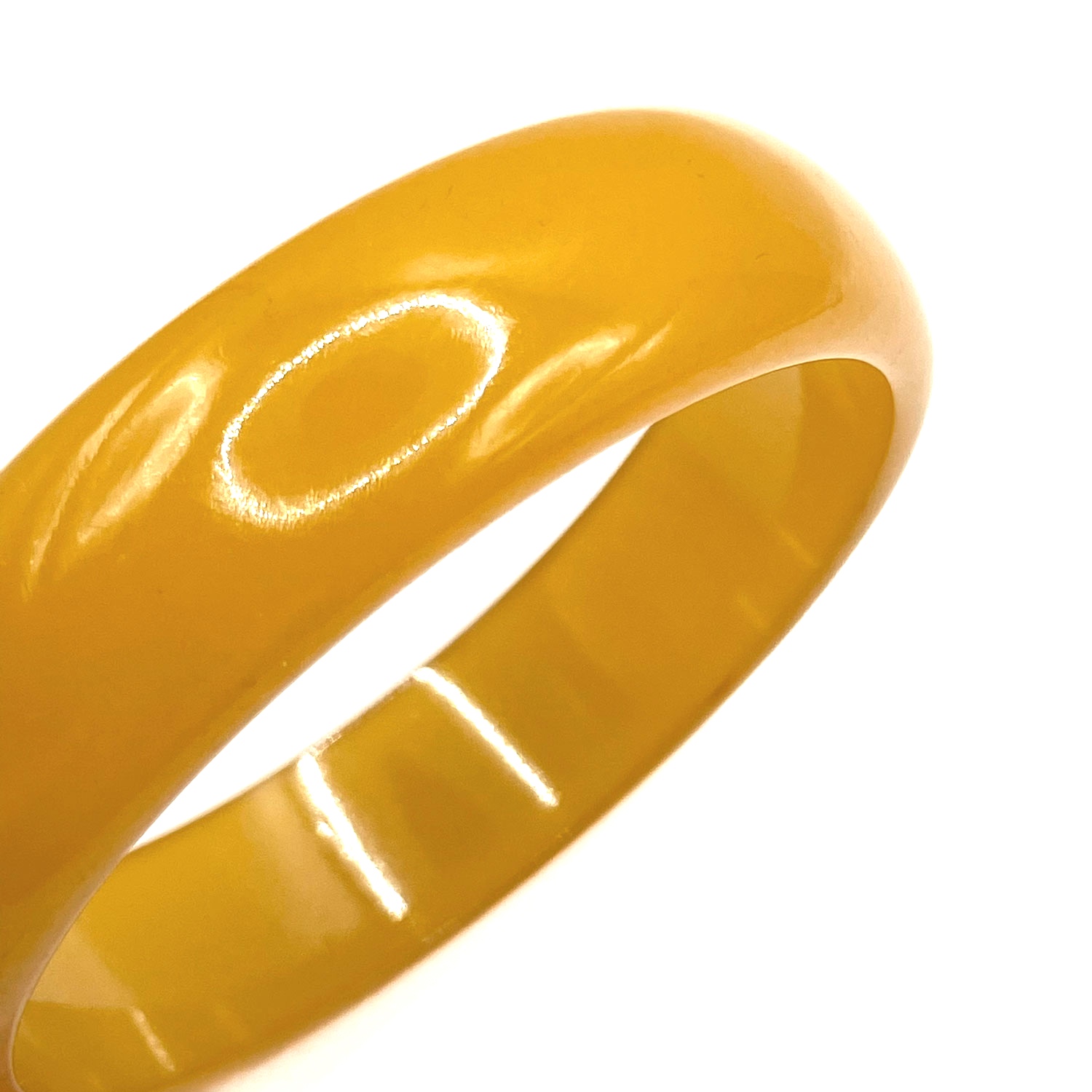 Yellow bakelite bangle