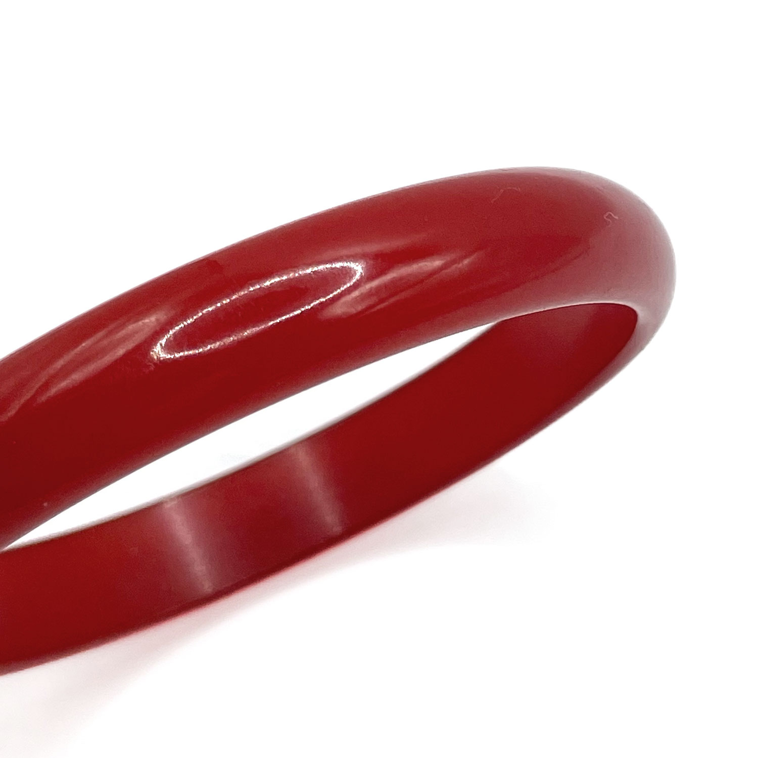 cherry red bakelite bangle