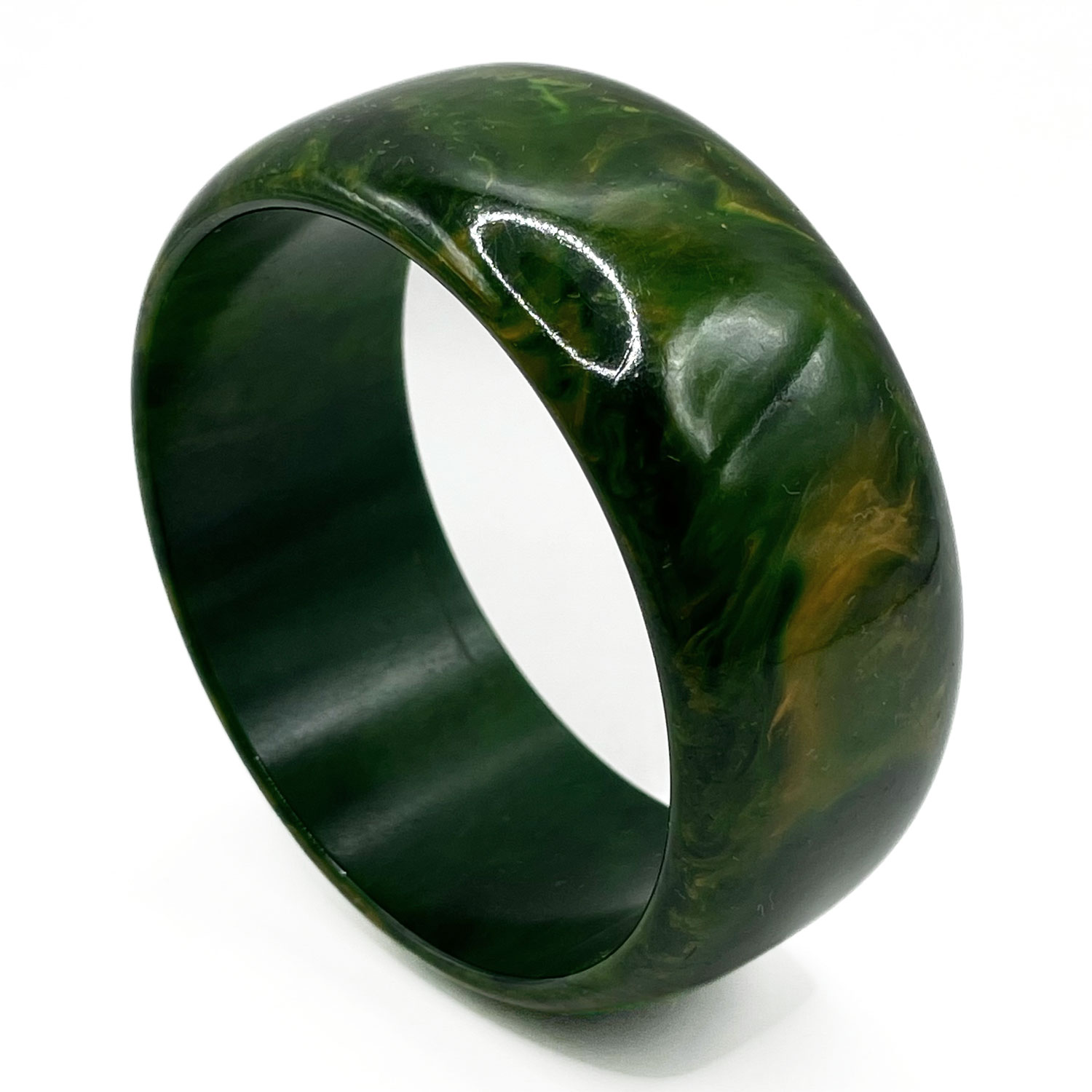 Spinach bakelite bangle