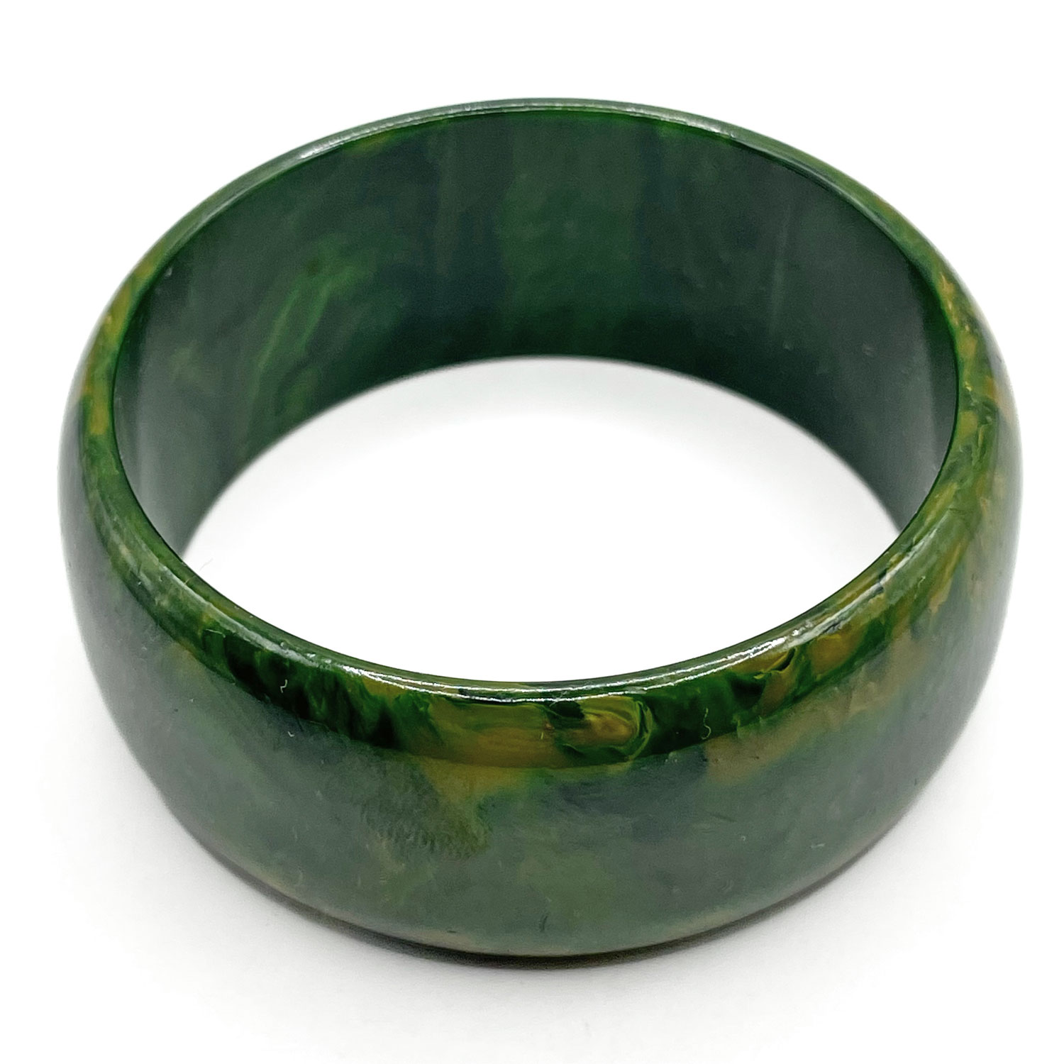 Spinach bakelite bangle