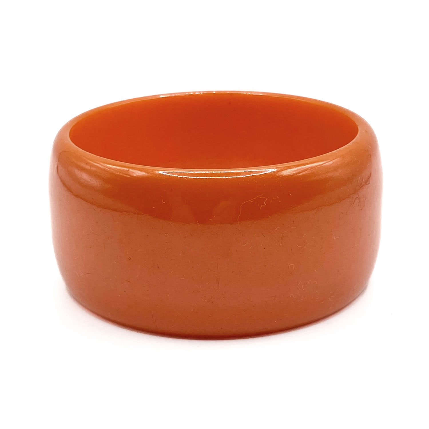 Orange bakelite bangle bracelet